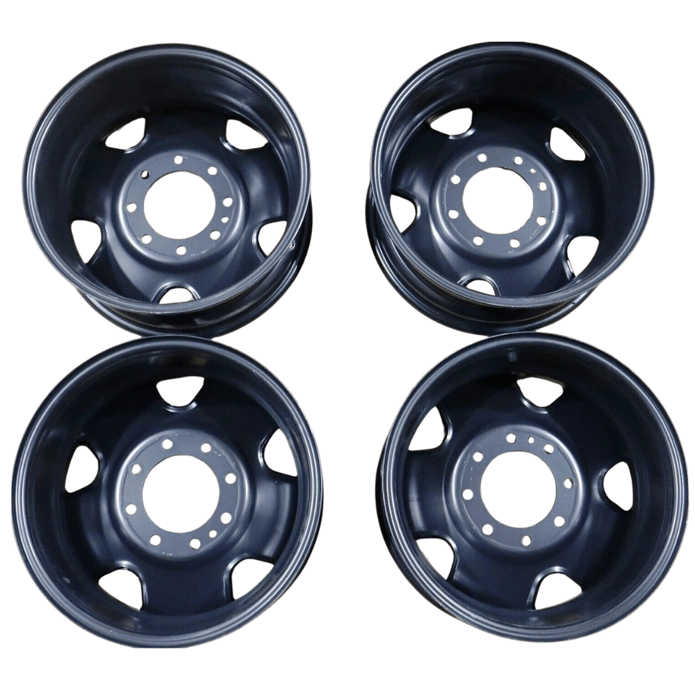 2005-2009 SD F250 F350 Set Of 4 17" WHEEL RIMS CHROME SKIN STEEL 17x7.5 OEM - Image 2