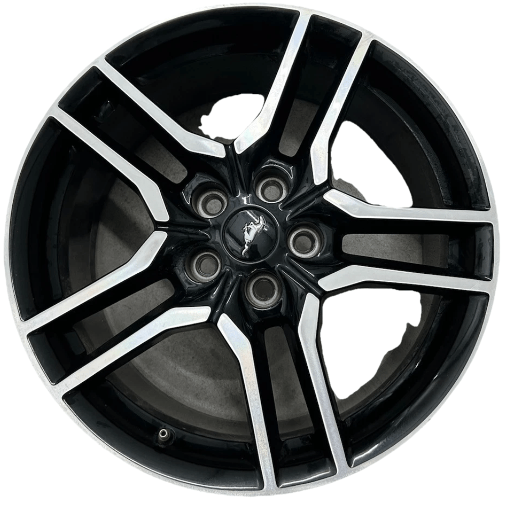 2018-2023 Ford Mustang 18" Wheel Rim Machined Black OEM 10157 JR3Z1007A - Image 2