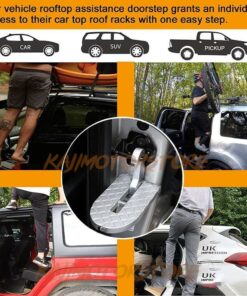 Alternative view of Folding Car Door Step Latch Hook Mini Foot Peg Pedal Ladder Silver For Truck SUV
