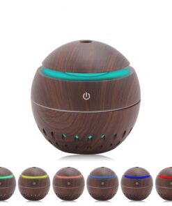 Wood Grain USB Mini Humidifier with Colour Night Light - Car & Desk
