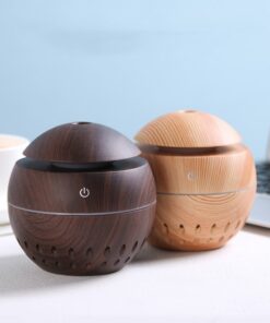 Alternative view of Wood Grain USB Mini Humidifier with Colour Night Light - Car & Desk