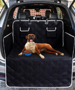 Waterproof Dog Cargo Liner for SUV Trunk - Quilted Pet Trunk Mat with Side Walls & Bumper Flap
