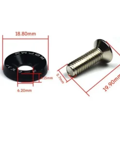 10 PCS M6 Car Modified Fasteners Fender Washer Bumper Engine Concave Screws Fender Washer License Plate Bolts Car Styling Gasket 6