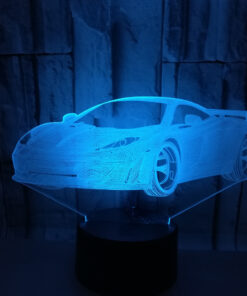 Alternative view of 3D Sports Car Night Light - 7 Colour LED Desk Lamp, USB
