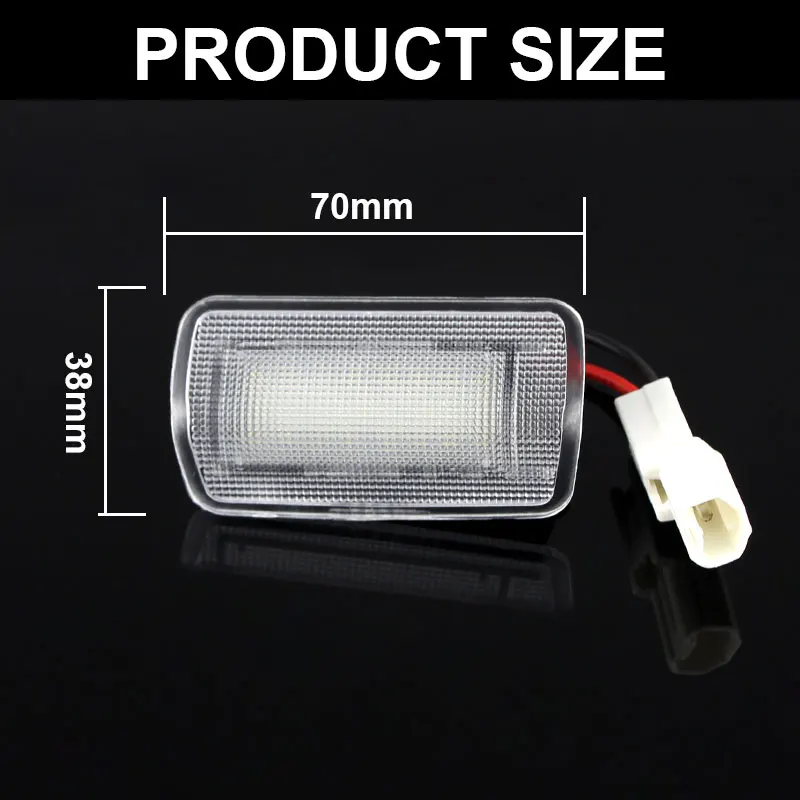 2X Car LED Door Courtesy Light for Toyota Camry Sienna Avalon Tundra Venza Highlander/Sequoia 4Runner Mirai Prius V Plug-IN 86 4