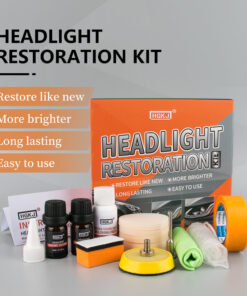 HGKJ Headlight Restoration Kit - Removes Yellowing, Haze & Scratches from Car Headlights