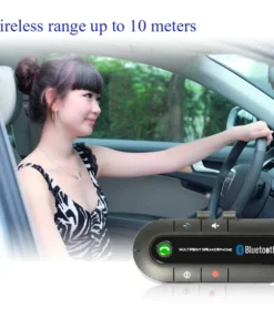 Wireless Handsfree Bluetooth Speaker Car Kit, Universal Hands-free Speakerphone MP3 Music Player Auto Audio Receiver Adapter 4