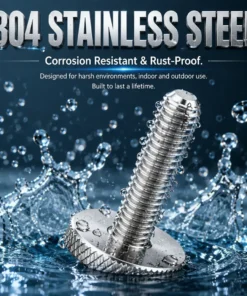 5-10pcs M3 M4 M5 M6 M8 GB835 304 A2-70 Stainless Steel Knurl Flat Head Hand Tighten Curtain Wall Glass Thumb Screw Bolt DIN653 5
