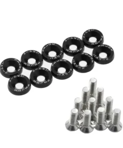 10 PCS M6 Car Modified Fasteners Fender Washer Bumper Engine Concave Screws Fender Washer License Plate Bolts Car Styling Gasket 3