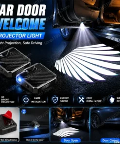 Wireless Angel Wings Car Door Welcome Lights (4 Pack) - Universal LED Puddle Projector 1