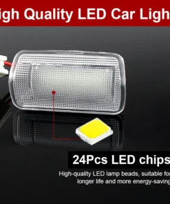 2X Car LED Door Courtesy Light for Toyota Camry Sienna Avalon Tundra Venza Highlander/Sequoia 4Runner Mirai Prius V Plug-IN 86 2