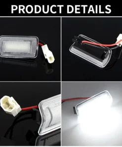 2X Car LED Door Courtesy Light for Toyota Camry Sienna Avalon Tundra Venza Highlander/Sequoia 4Runner Mirai Prius V Plug-IN 86 3