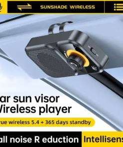 Car Bluetooth 5.4 Speaker Car Phone HandsFree Wireless Bluetooth Speaker Kit with Visor Clip Support Siri Google Voice Assistant 1