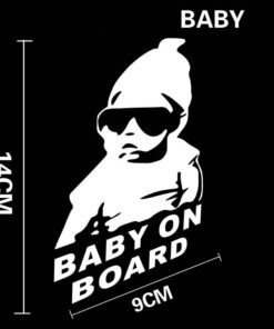 Alternative view of Reflective Baby on Board Car Sticker - Night Visibility Decal