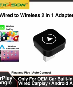 2in1 Wireless CarPlay Dongle Wireless Android Auto Adapter AI Smart Box Car Intelligent Systems For Car With Wired CarPlay 1