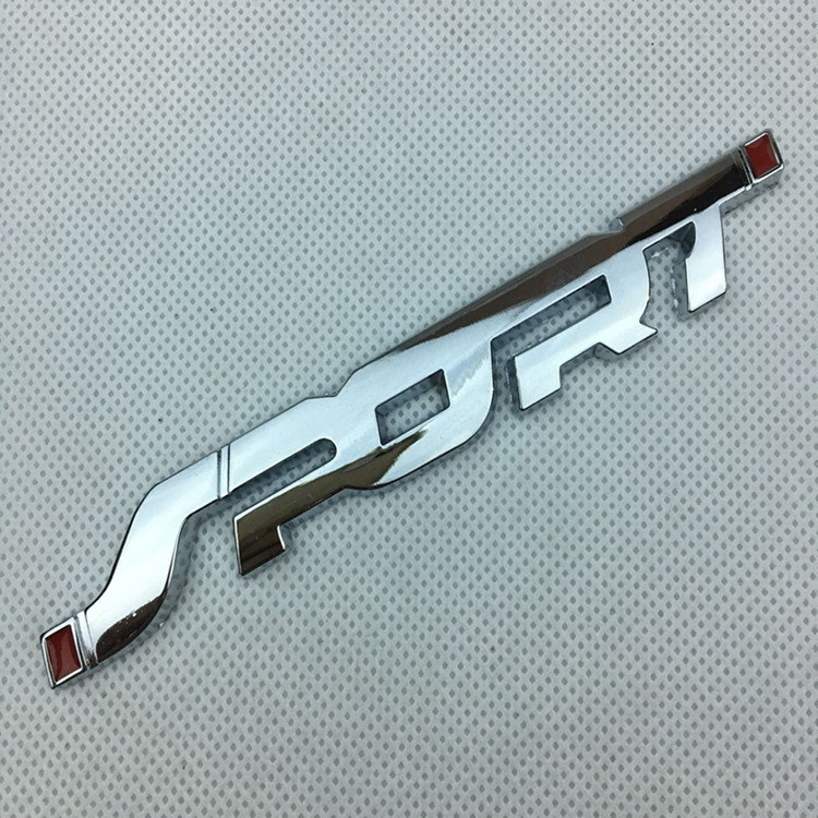 SPORT 3D Metal Car Emblem Badge - Black or Chrome, Self-Adhesive - Image 5
